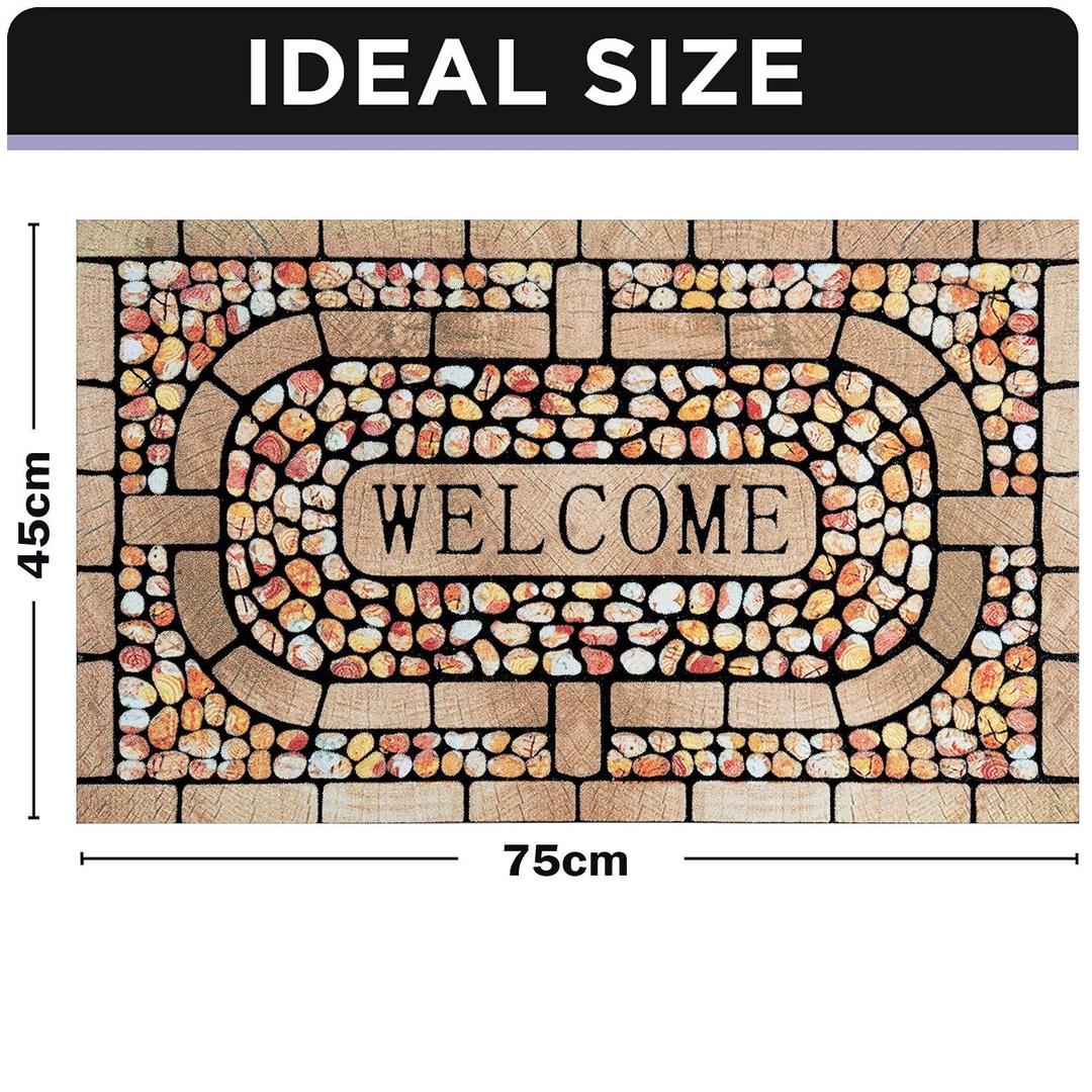 Stylish Welcome Mat, Outdoor & Indoor Door Mat Entryway Rug Doormat