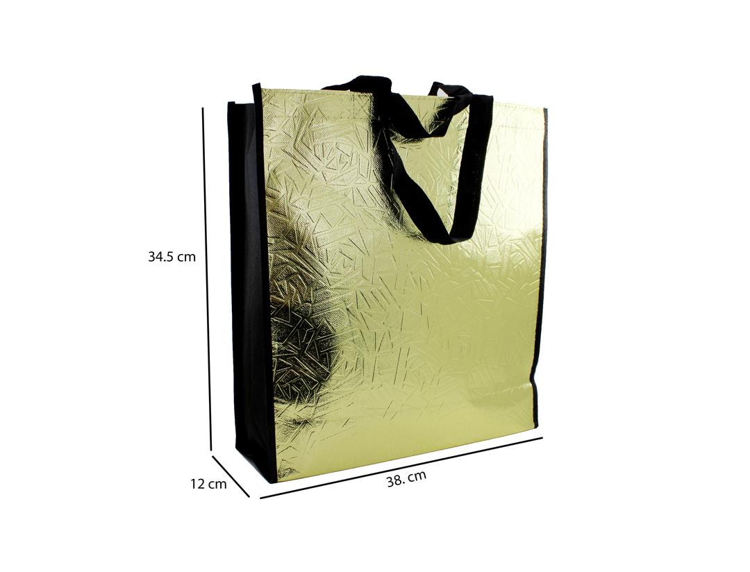 Non-Woven Fabric Tote Bag for Stylish Convenience - 34.5 x 12 x 38cm, Golden