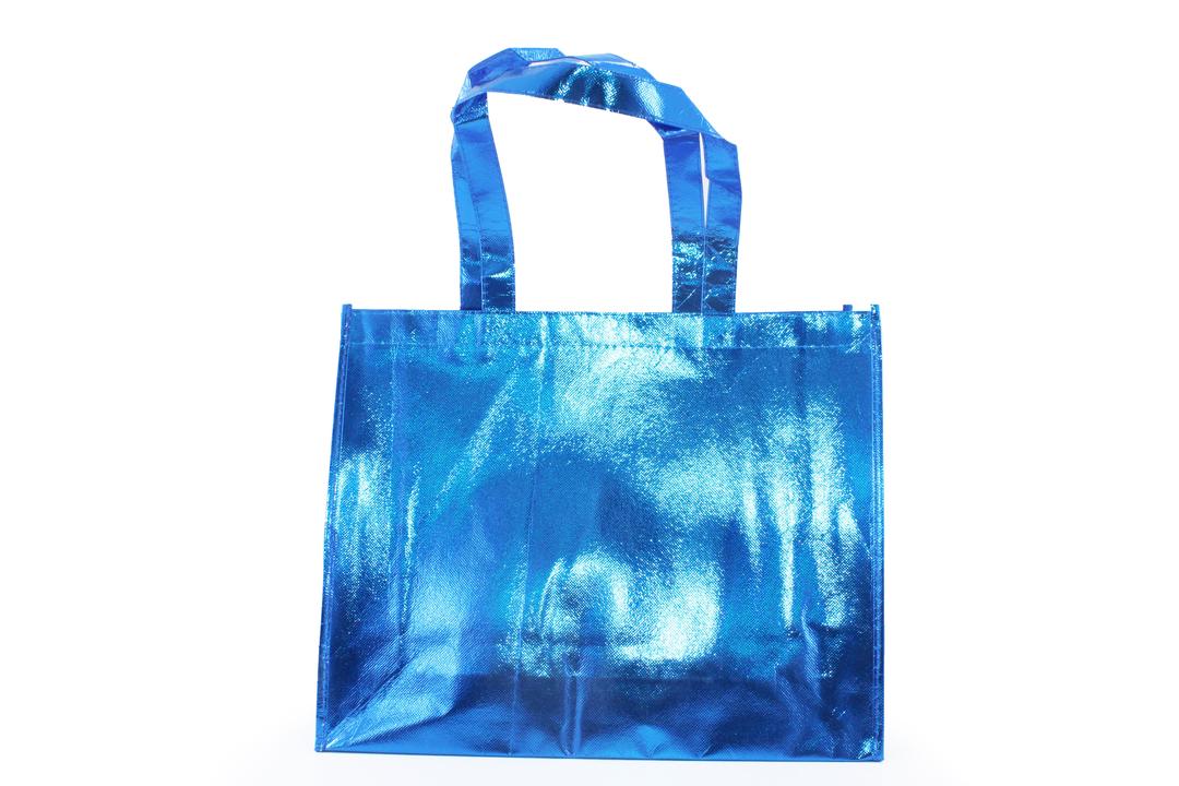 Reusable Non-Woven Fabric Grocery Tote Bag With Handle - 40 x 12 x 32cm, Blue