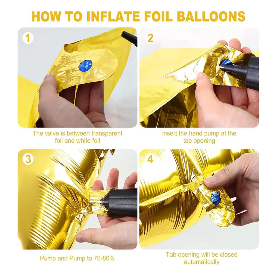 Foil Number Balloon 16 No.0, Golden