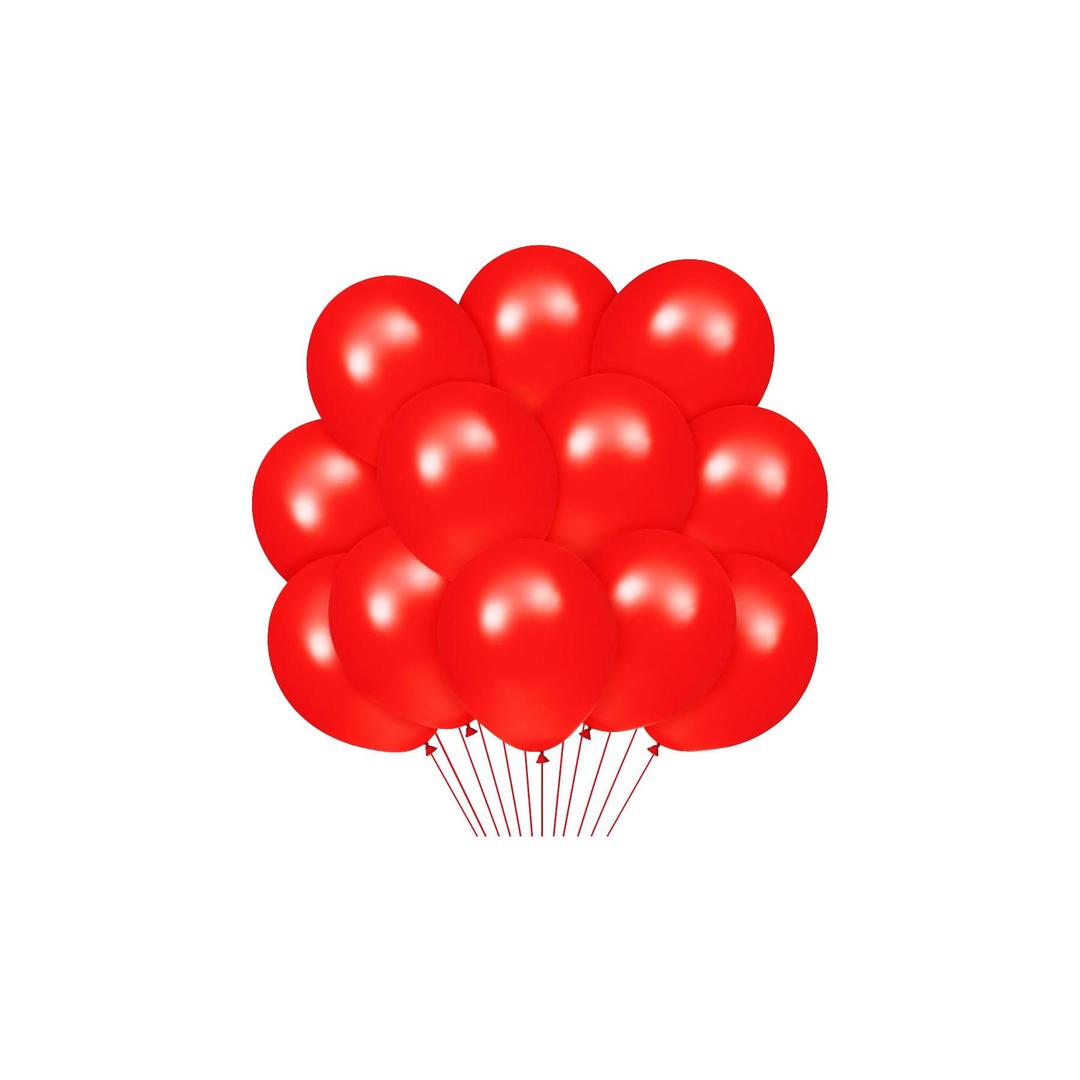 Metallic Balloon 12 Inch, Red Color - 40 Pcs