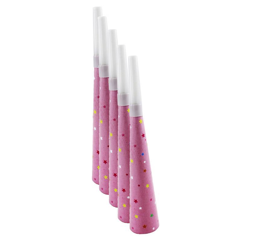 6 Pcs Happy Birthday Horns 7.5-Inch Noisemaker Party Blowers For Adults