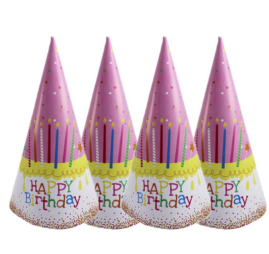 Happy Birthday Paper Hats Festive Headpieces For A Joyous Celebration, Pack of 6 (6-Inch)