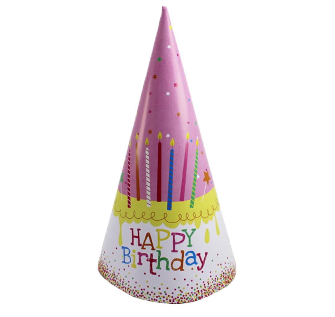 Happy Birthday Paper Hats Festive Headpieces For A Joyous Celebration, Pack of 6 (6-Inch)