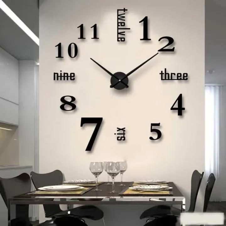 Big Quartz DIY 3D Wall Clock