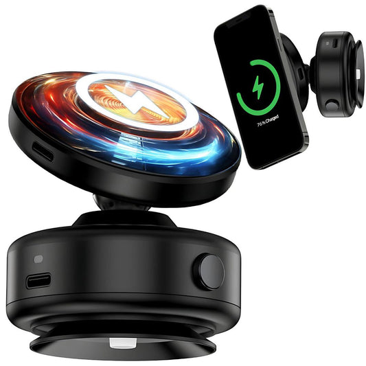 Magnetic Wireless Car Charger Mount - Fast Charging and Secure Hold