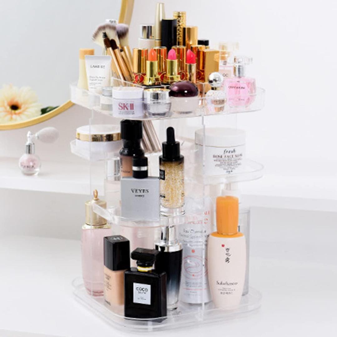 360° Rotating Acrylic Makeup and Perfume Organizer