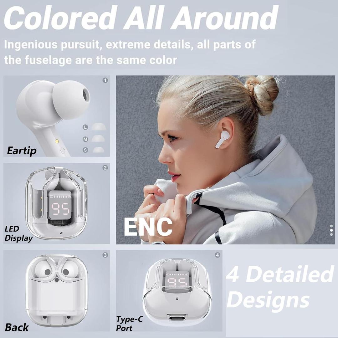 5.3 Wireless Bluetooth Transparent Earbuds